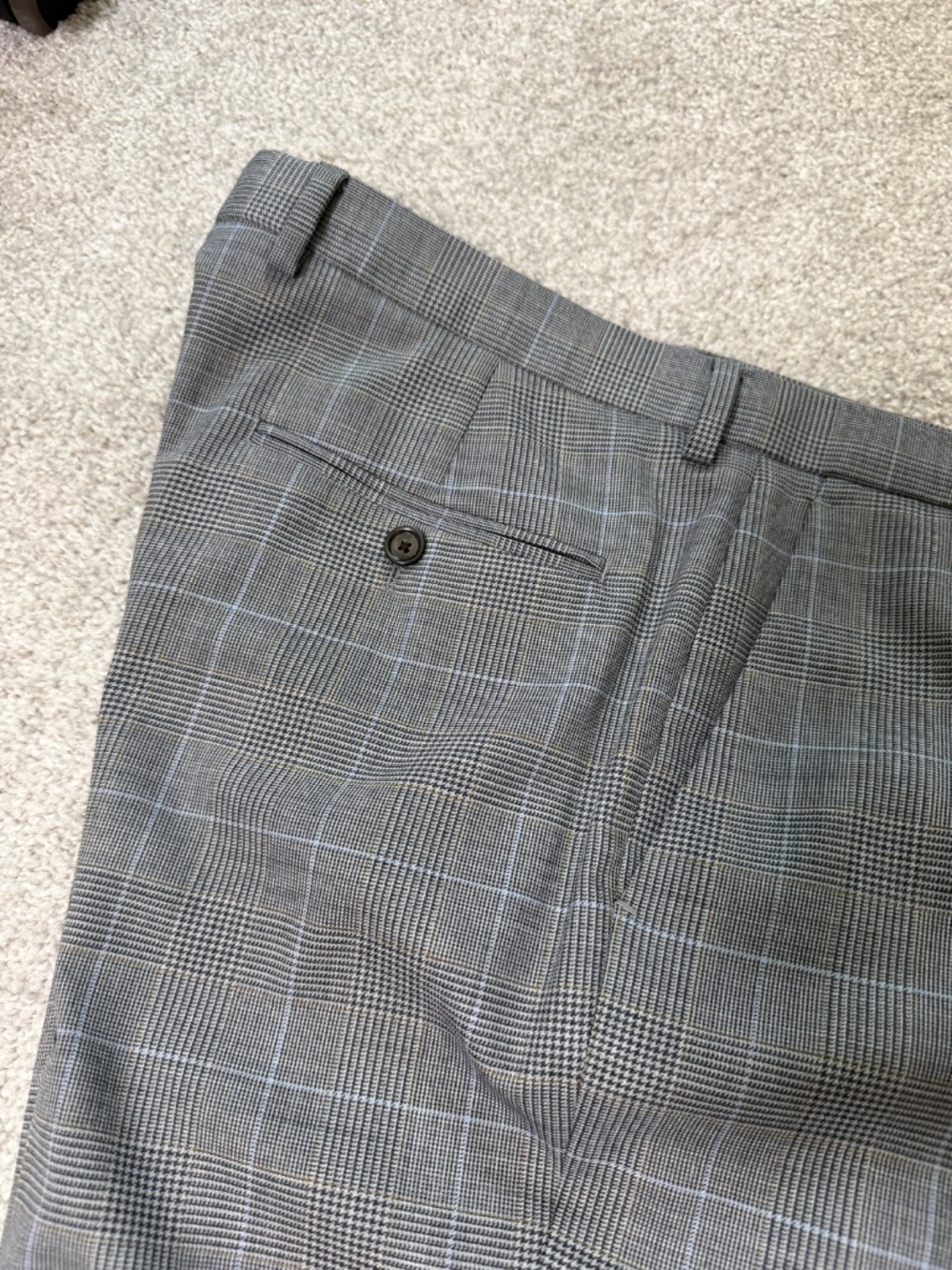 J Crew Ludlow Slim Glen Plaid Grey Dress Pants 31x32 EUC - Picture 3 of 14